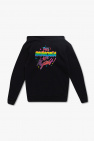 TEEN bolt-print fleece hoodie Schwarz