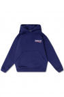 washed-effect zipped hoodie