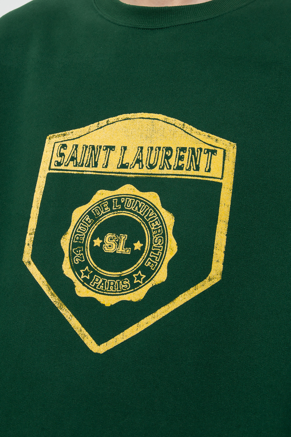 Saint Laurent Saint Laurent polka dot-trim bomber jacket
