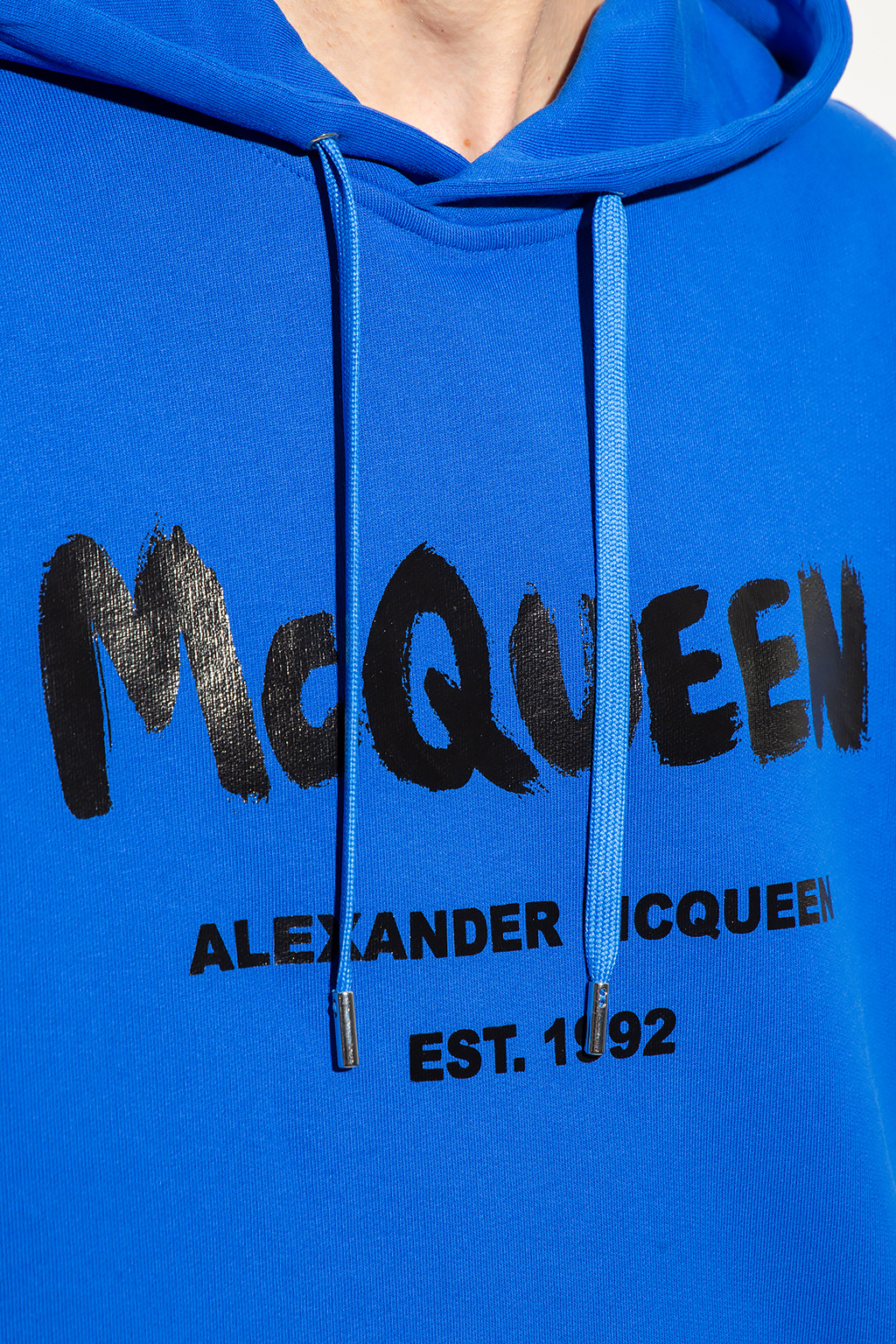 Alexander McQueen Alexander McQueen frayed fine-knit wool scarf Schwarz