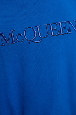 Alexander McQueen Alexander McQueen logo-trim knitted cape