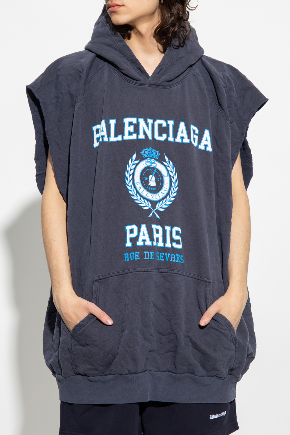 Balenciaga Oversize sleeveless shades sweatshirt