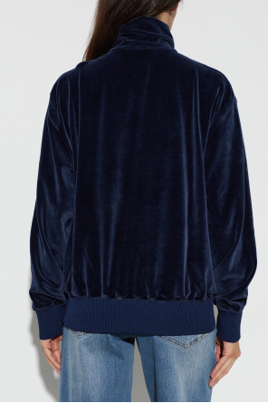 Stella McCartney Samtbluse mit Stehkragen