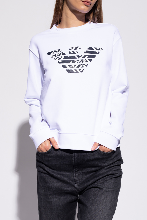 White Sweatshirt with logo Emporio Armani - Vitkac Italy