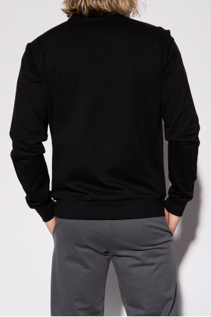 Emporio grafischem armani concealed-front shirt Logo-printed sweatshirt