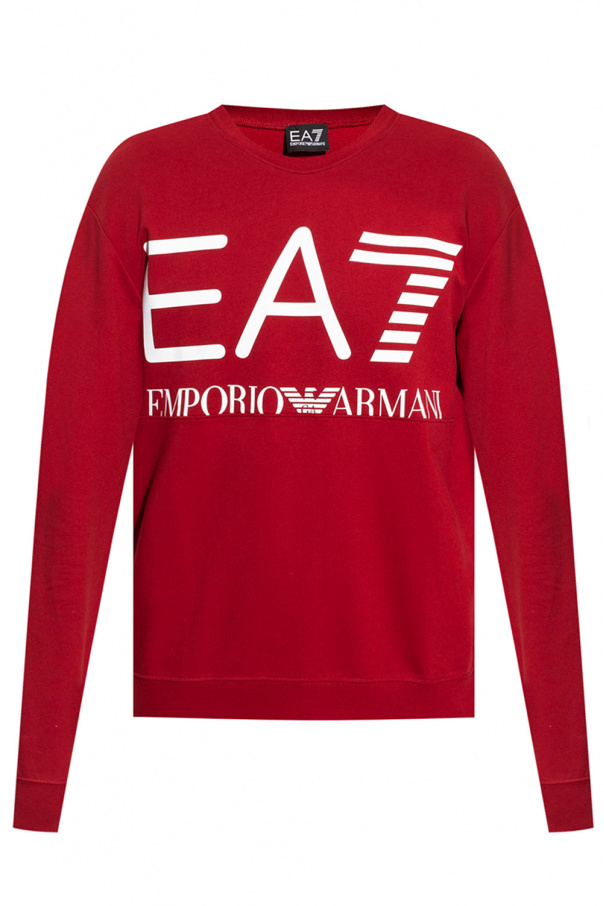 Ea7 Emporio Armani T-shirt con stampa Verde Sweatshirt with logo