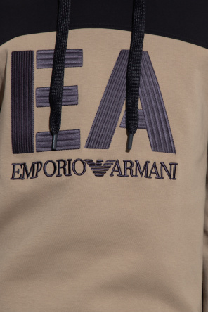 Emporio pullover Armani Emporio pullover Armani Loungekleding Set van 2 lounge-T-shirts met logo in zwart en grijs