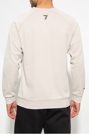 Emporio face armani textured charcoal jacket Sweatshirt with logo
