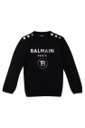 balmain logo print crew neck sweatshirt item