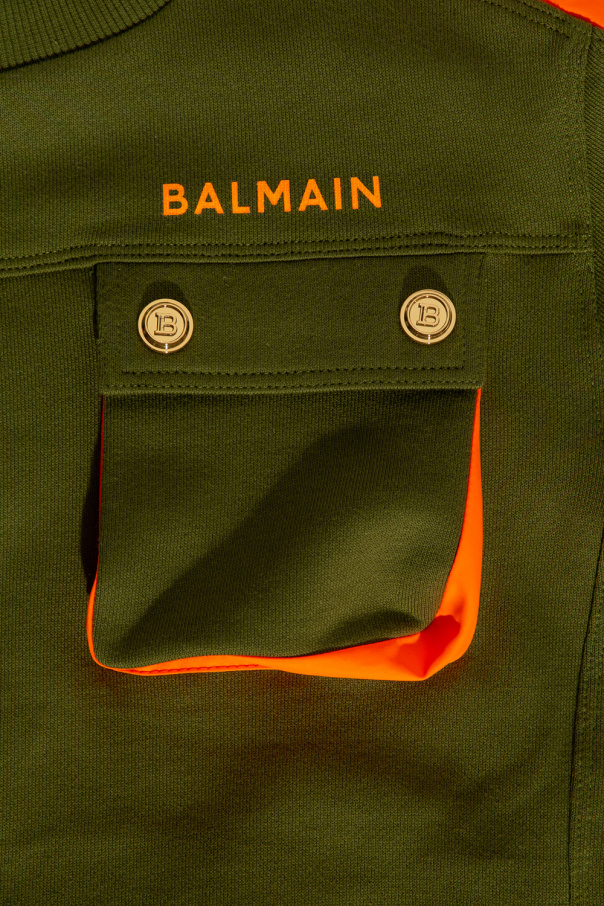 balmain gradient-frames Kids Sweatshirt with logo