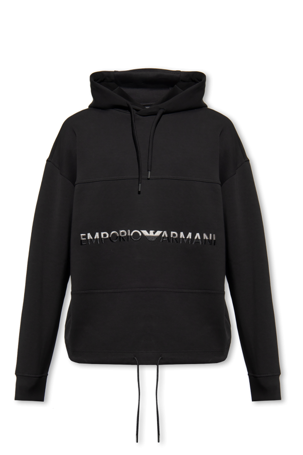 Emporio Armani Logo-embroidered hoodie