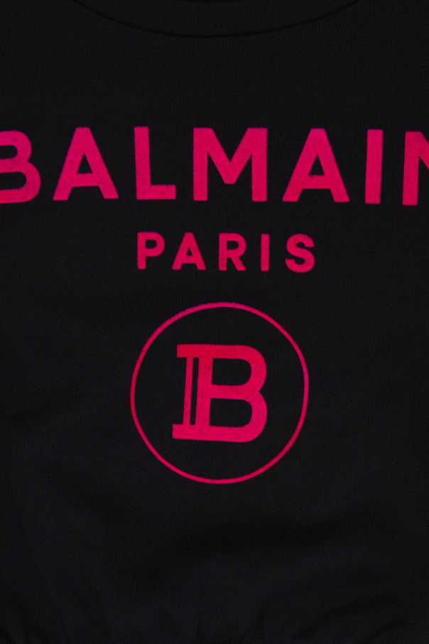 Balmain Kids Balmain cotton logo-print sweatshirt