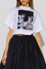 Alexander McQueen Cropped printed T-shirt