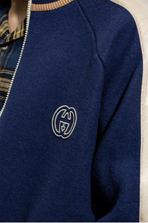Gucci viscose gucci Pre-Owned Mittelgroße Tasche mit GG Blau