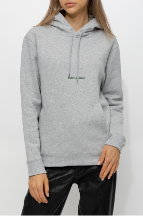 Saint Laurent Logo-embroidered hoodie
