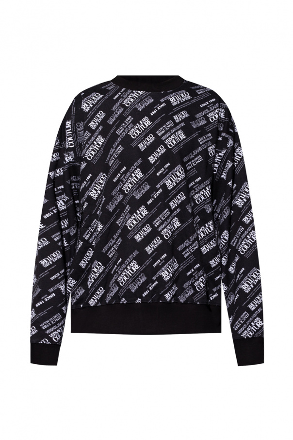Versace Jeans Couture Crew Neck Long Sleeve Patterned Sweatshirt Girls