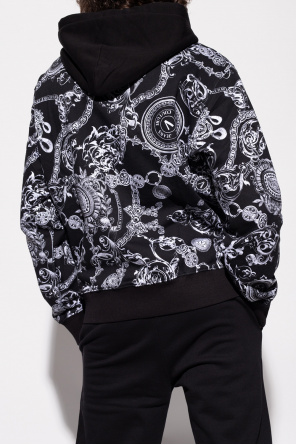 Versace Jeans Couture wave hoodie with Baroque print