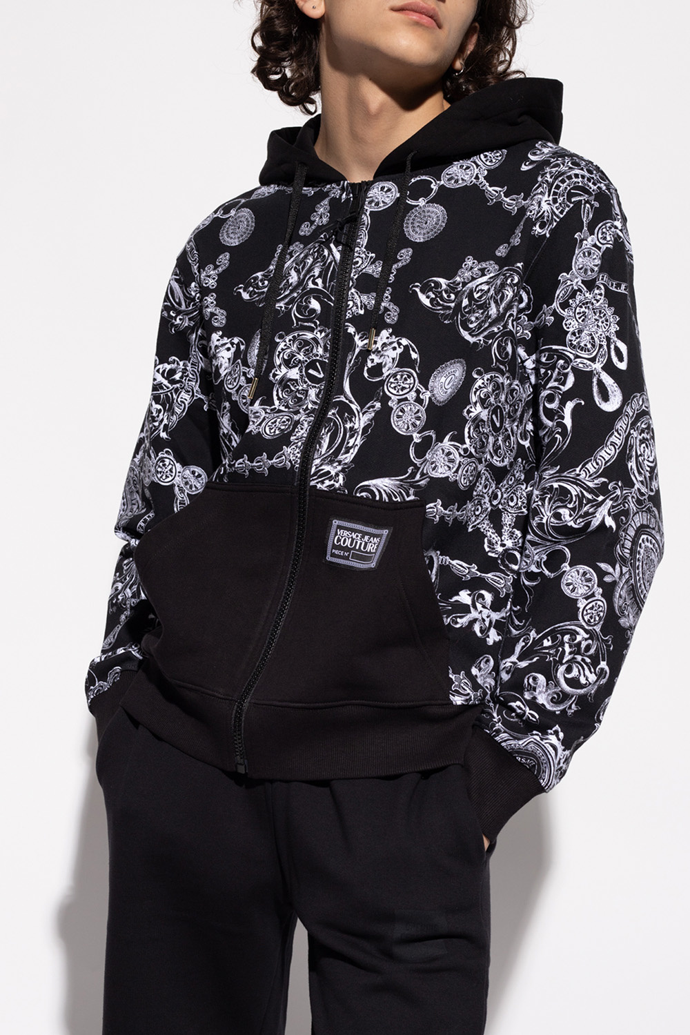 Versace Jeans Couture hoodie Penguin with Baroque print