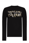Versace Jeans Couture Vit t-shirt med fyrkantig logga