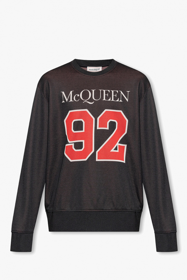 Alexander McQueen Alexander McQueen logo-print skater mini dress