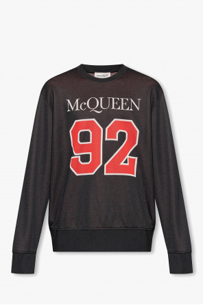 Alexander McQueen logo-print detail neck wallet