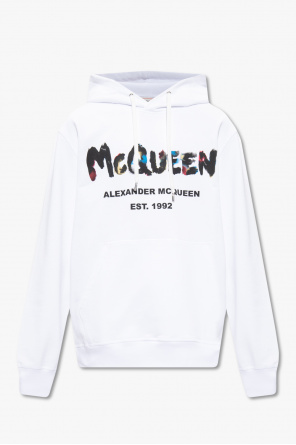 Alexander McQueen quilted logo-print shoulder bag