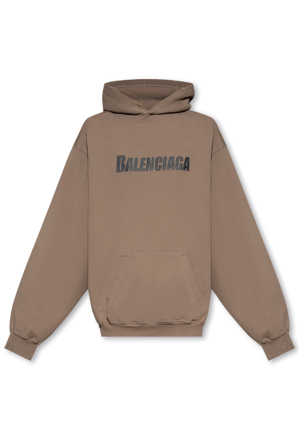 Balenciaga Logo-printed Mako hoodie