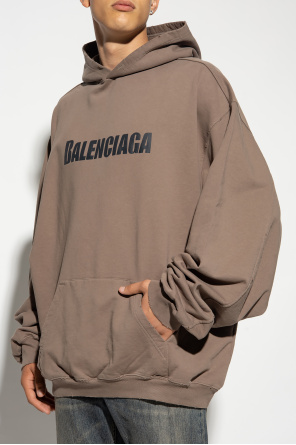 Balenciaga Logo-printed Mako hoodie