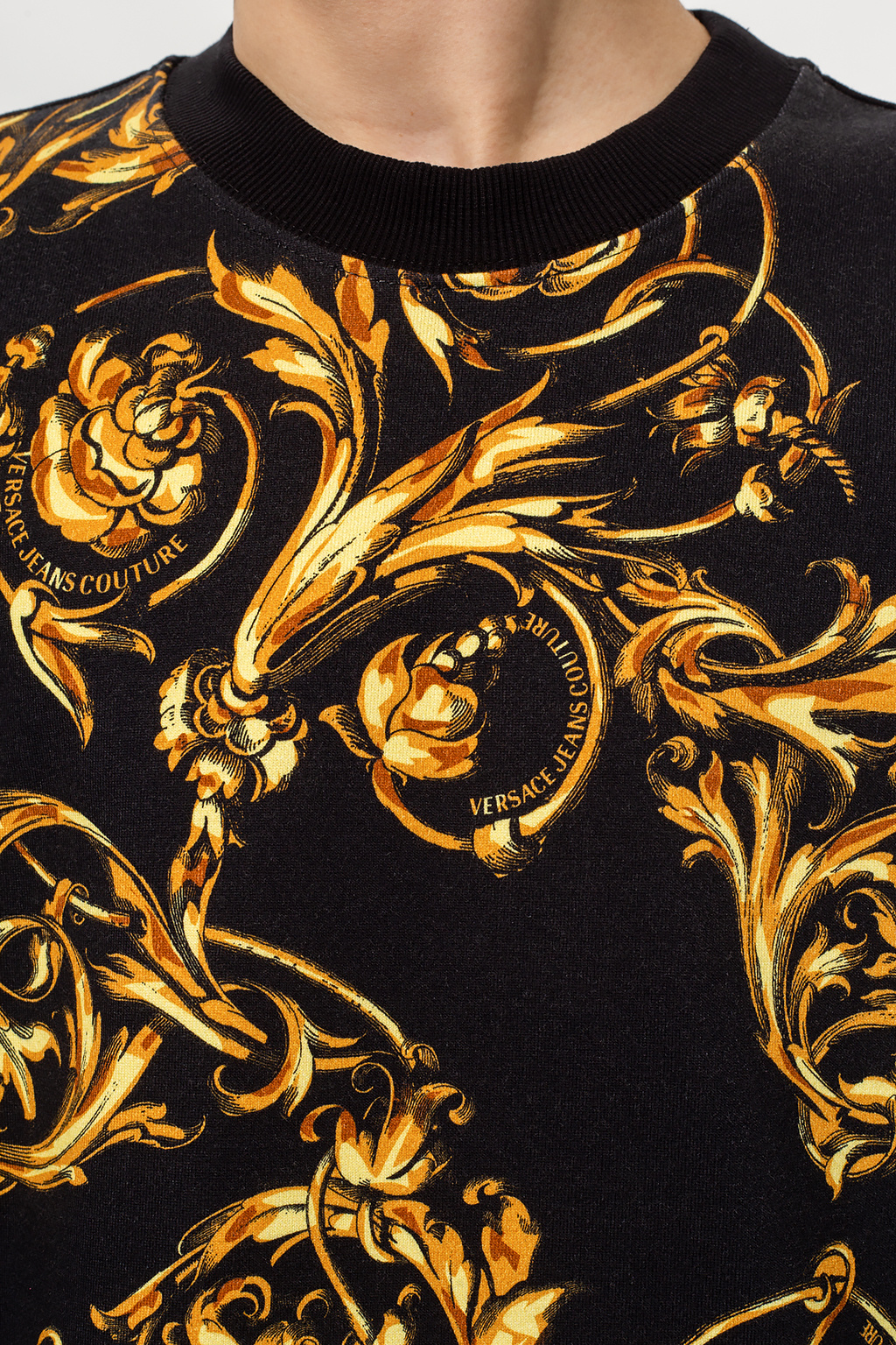 Pullover Aus Kaschmirjacquard Mit Logo bimba Sweatshirt with ‘Regalia Baroque’ print