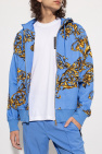 Zip Front Patch Pocket Jacket Hoodie with ‘Garland’ motif