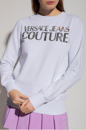 Versace Jeans Couture V-Neck Long Sleeve Appliqué Sweater