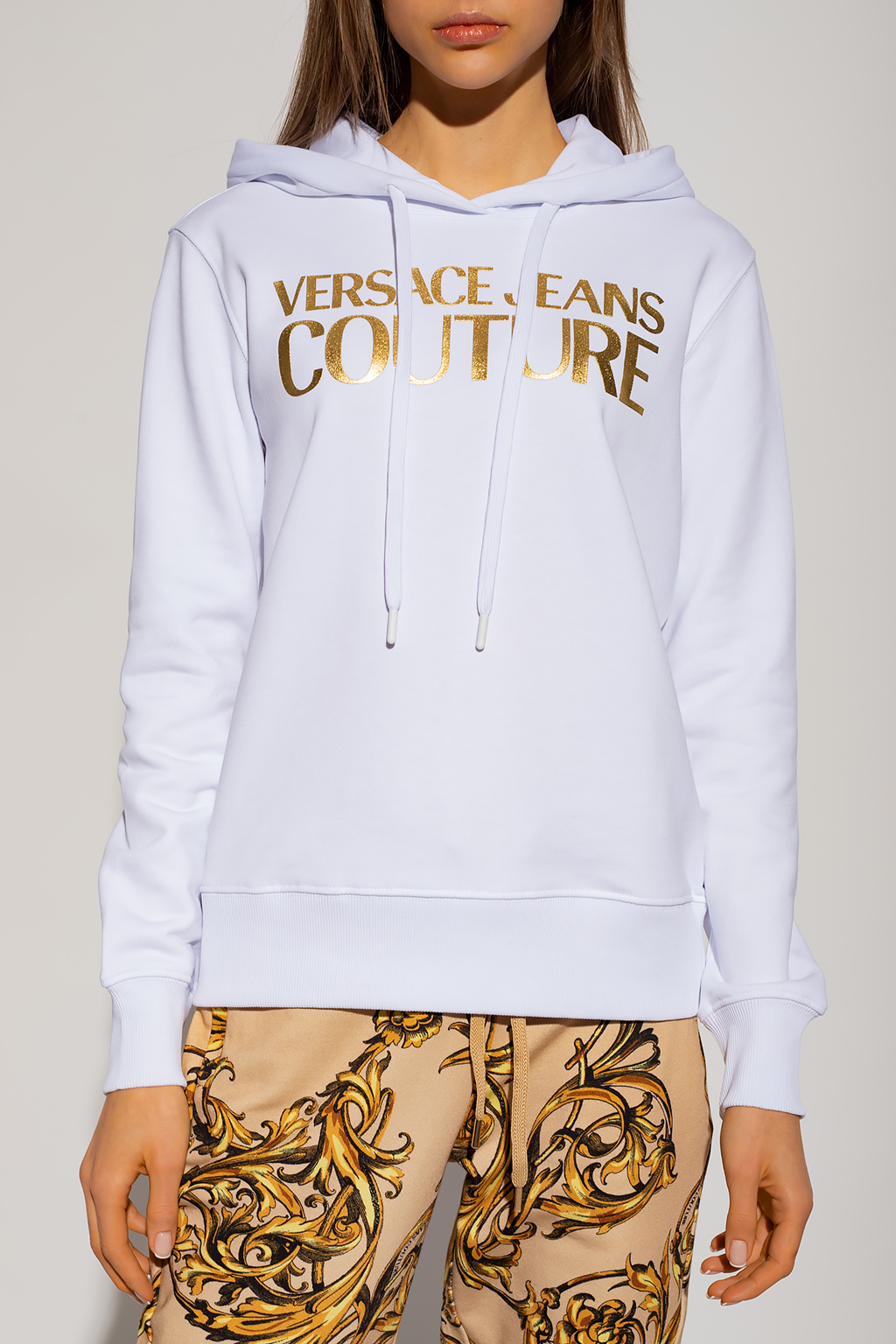 Versace Jeans Couture Sweatshirt com capucho Superdry Code Tech Full Zip cinzento claro mulher