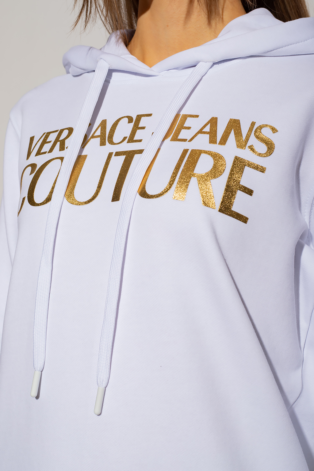 Versace Jeans Couture Sweatshirt com capucho Superdry Code Tech Full Zip cinzento claro mulher