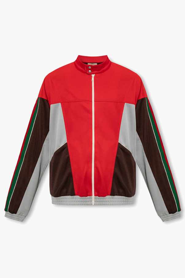 Sweatshirt with ‘web’ stripe od Gucci
