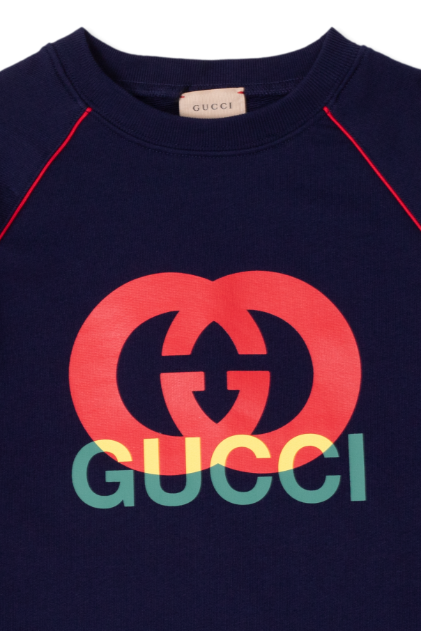Gucci Kids Gucci GG embroidered tulle midi dress Black