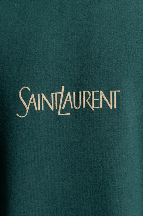 Saint Laurent Saint Laurent leopard print pussybow blouse