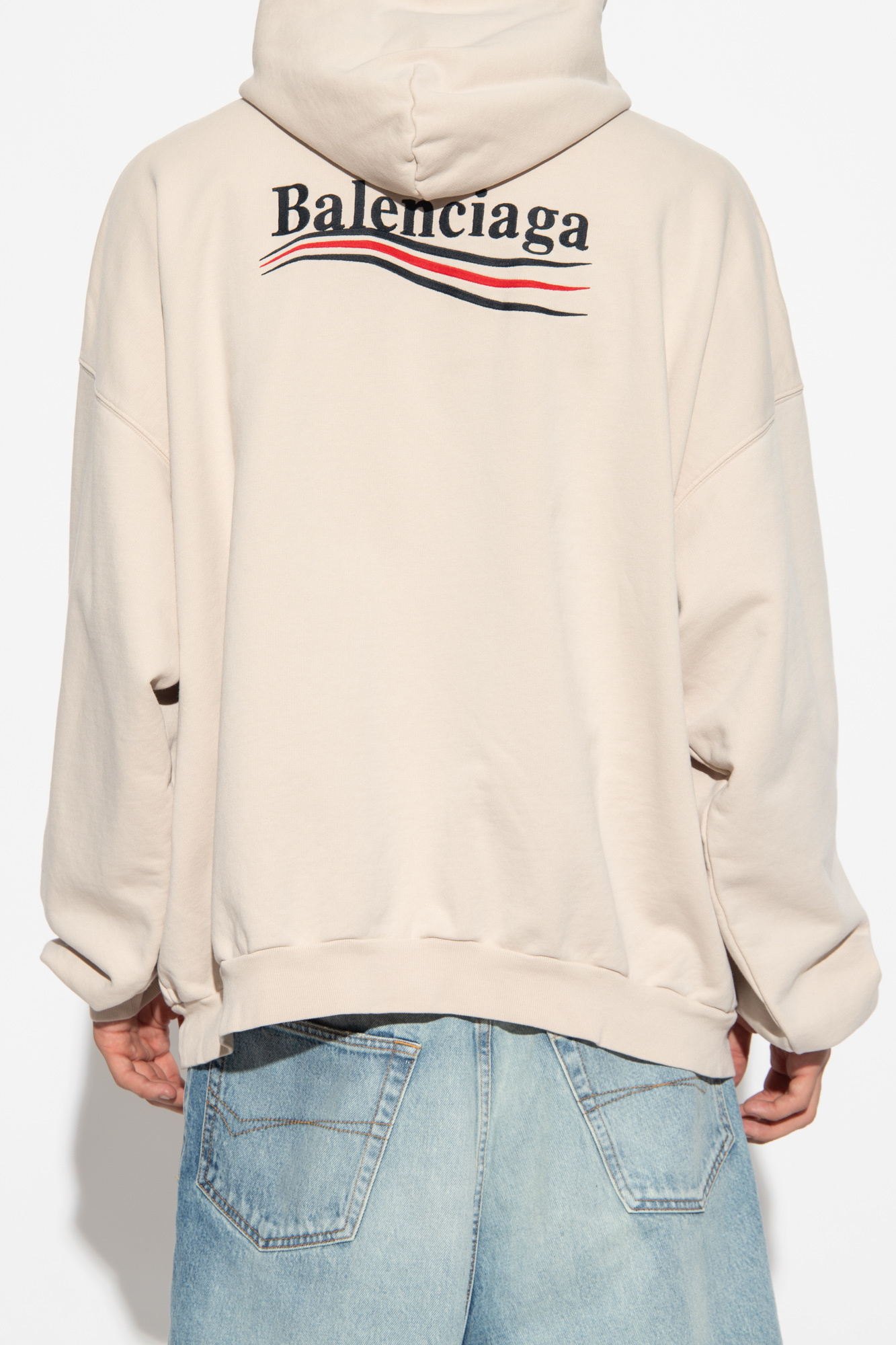 Balenciaga embroidered-logo cargo shirt