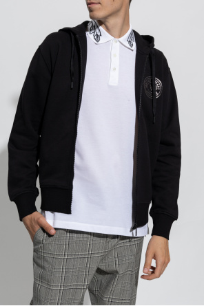 studded-logo cotton sweatshirt Black Logo hoodie