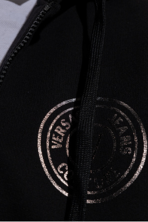 layered fringe jacket Logo hoodie