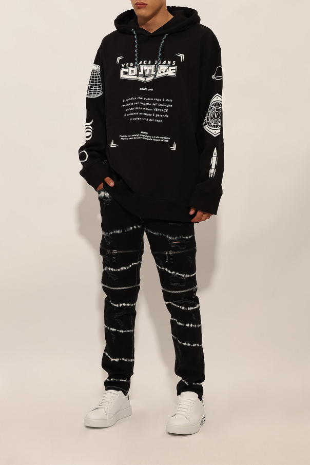 Versace Jeans Couture Printed logo-print hoodie