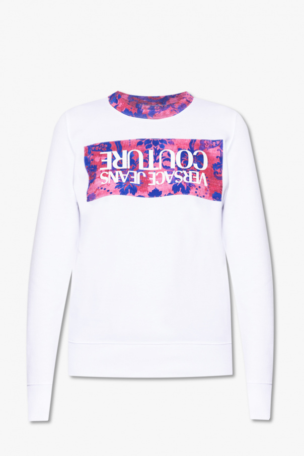 Schott Graues T-Shirt mit Rundhalsausschnitt und Print auf der Brust teddy bear-print striped sweatshirt