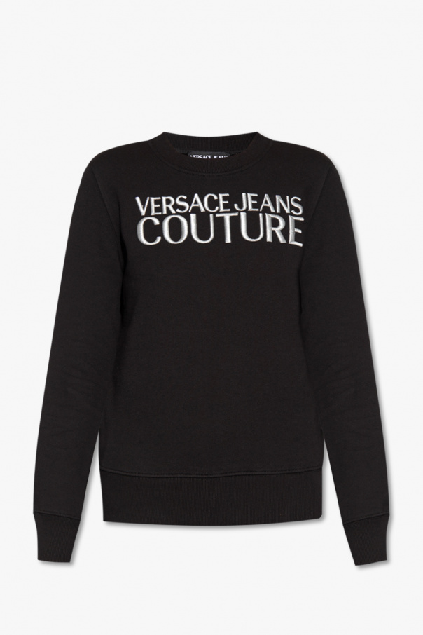 Versace Jeans Couture Moschino Long-sleeved Pink Cotton T-shirt With Teddy Bear Print