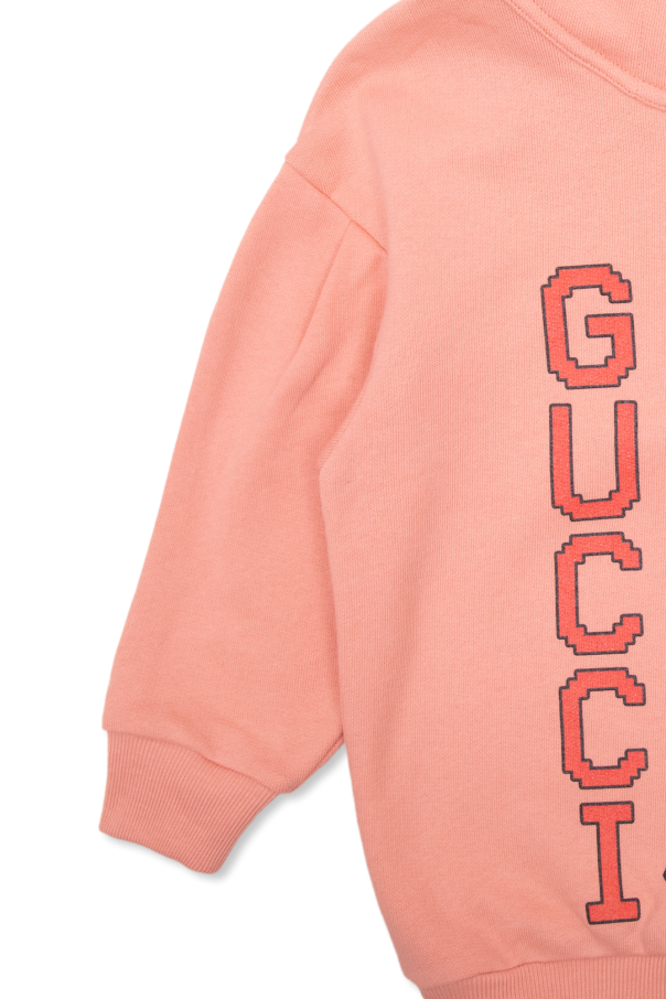 Gucci Kids Sac bandoulière Gucci Padlock Bengal en toile monogram enduite et cuir marron
