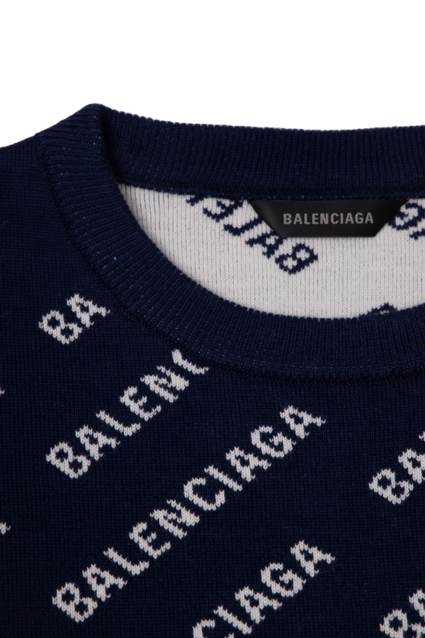 Balenciaga Kids Sweater leather with logo