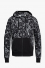 Double question mark-print sleeveless UNDERCOVER hoodie