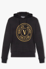 cropped velour hoodie Nero