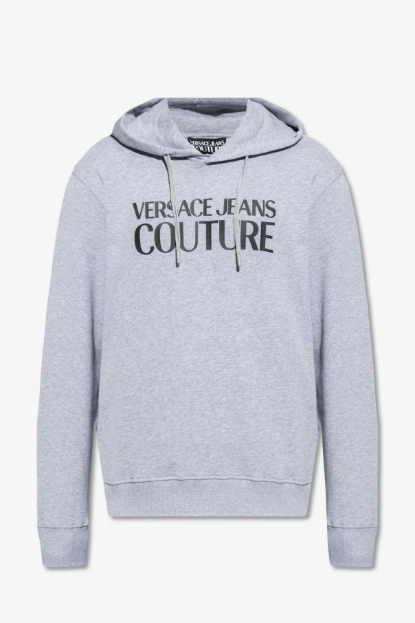 Versace Jeans Couture New Look knitted ribbed hoodie in black