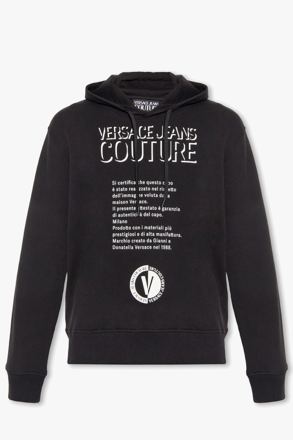 Versace Jeans Couture Printed mouwen hoodie