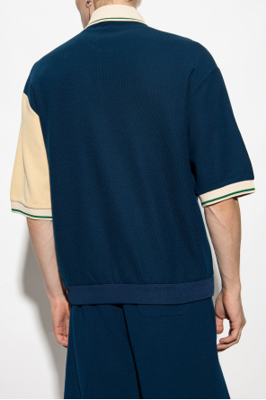 Gucci Logo-patched polo Bleu shirt
