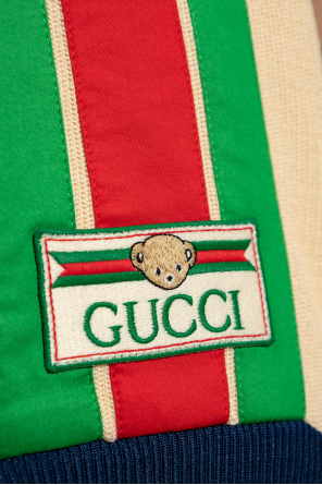 Gucci Logo-patched polo Bleu shirt